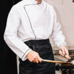 Chaqueta de chef con vivos